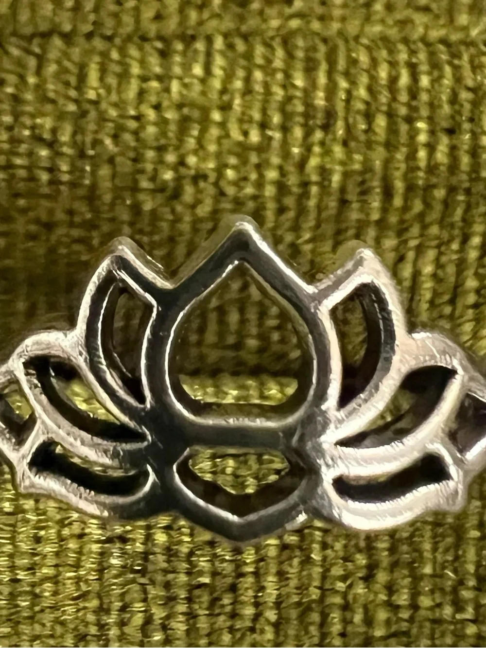 Elegant Design Lotus Flower Purity Rebirth Promise Ring Size 7